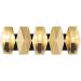 Malone 3-Lt ADA Bath Fixture - Stylish Matte Black & French Gold - International Shipping Available - Buy Online on GoSupps.com