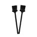 Rosrrtlm 2Pcs Multifunctional Kitchen Brush Cleaning Brush Keyboard Dust Black Nylon Plastic Small Brush for Grinder