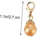 LALAFINA 60 Pcs DIY Bracelet Drop Pearls Round Ball Pendant Charms Gold Locket Pendant Accessories Set Alloy - Buy Online on GoSupps.com