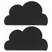Feeding Plate Placemat 2 Pack Cloud Shape Heat Insulation Feeding Plate Placemat Silicone Placemats for Kids(Black)
