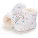 Baby Winter Warm Fleece Booties | Non-Slip Soft Sole Sock Shoes for Girls Boys | Adjustable Crawling Prewalker Boots | 0-18 Months (12-18 Months) - B White - Buy Online on GoSupps.com