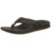 Reef Men's Sandals Leather Ortho-Bounce Coast Leather Arch Support Flip Flops for Men 8 Black/Brown