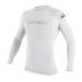 O'Neill Men's Basic Skins UPF 50+ Long Sleeve Rash Guard Medium White
