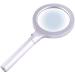 Handheld Mini Magnifying Glass 20X LED Lamp with A Handheld Circular Elderly People with Low Vision to Read Macular Degeneration Magnifier
