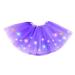 Girl Tutu Skirt, Light Up LED Ballet Tutu Skirt 2-8 Years Fluffy Ballet Dress Up Costume for Kids Party Purple