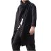 Kinrui Men's Lightweight Ruffle Shawl Collar Cardigan Cloak Trendy Open Front Long Length Drape Cape Overcoat Black Large