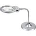 Magnifying Glasses with Light Stand 2.5X 5X Lighting Desktop Super Large Double Lens Sturdy Bracket with 2 Bright LED Lights Desktop Magnifying Glass Lamp with Magnifying Glass Reading Light.