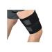 Thigh Hamstring Support Compression Brace Wrap Adjustable Neoprene Sports Leg Sleeve for Pulled Hamstring Strain Injury Rehab for Gym Running Fitness Football Badminton Basketball 1Pack Black