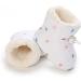 Baby Winter Warm Fleece Booties | Non-Slip Soft Sole Sock Shoes for Girls Boys | Adjustable Crawling Prewalker Boots | 0-18 Months (12-18 Months) - B White - Buy Online on GoSupps.com