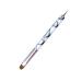 French Nail Brush  YIHUALE 2 Way French Gel Acrylic Nail Art Kolinsky Brush With Dotting Tool for Professional Manicure Cuticle Clean Up Nail Art Design- White And Black (16  White And Black) 16 White And Black