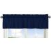 Sweet Jojo Designs Solid Navy Blue Window Treatment Valance for Stripes Bedding Collection