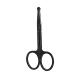 jd Craft Scissors 1pcs Stainless Steel Makeup Scissors Black Portable Nose Hair Eyebrow Eyelashes Trimmer Trimming Tweezer Beauty Tools Scissors (Color : A)