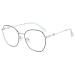 Blue Light Blocking Reading Glasses Oval Anti Eye Strain Large Computer Readers Presbyopic Glasses Flat Light Mirror +0.00 Black-silver