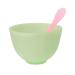 Makeup Mixing Bowl Set Silicone Facemask Bowl Kit with Wax Stirring Stick Spoons Facial Lotion Bowl Spatula Green Silicone Bowl for Skin Care 2PCS