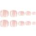 French Tip Press On Toenails with Nail Tips White edge French flower pattern fake Toenails press on Toenails Acrylic False Toenails Cute Artificial NailsToenails - Buy Online on GoSupps.com