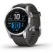 Garmin fenix 7S, smaller sized adventure smartwatch, rugged outdoor watch with GPS, touchscreen, health and wellness features, silver with graphite band, 010-02539-00 - Buy Online on GoSupps.com