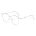 Oval Large Computer Readers Anti Eye Strain Eyewear Fashion Reading Glasses Blue Light Blocking Flat Light Mirror +0.00 Silver