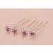 WOIWO 20 PCS Crystal Rose U-Shaped Hair Pins | Hair Accessories for Women and Girls in Pink - Buy Online on GoSupps.com