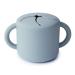 MOMMYS BABY Silicone Snack Cup  Toddler and Baby Food container | Spill Proof Snack Container | Collapsible  Unbreakable food cup (1pc  Light Blue)