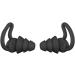 Earplugs sleeping earplugs reusable sleeping noise-reducing earplugs silicone waterproof noise-reducing earplugs.(Black)