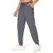M MAROAUT Men's Lightweight Joggers Sweatpants with Zipper Pockets, Gym Workout Pants for Running Track Athletic Casual Dark Grey Large