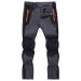 KELOIFUT Men's Hiking Cargo Pants Quick-Dry Outdoor Water Resistant Lightweight Mountain Breathable Zipper Pocket Work Pants Dark Grey Large