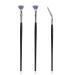 3Pcs Black Mascara Fan Brushes Lash Fan Brush Folded Angled Eyebrow Facial Fan Brushes for Makeup Natural Lifted Effects and Enhance Lower Lashes(7.08in x 0.9in)