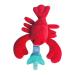 NiBaby Pacifier with Infant Plush Pacifier Holder  BPA Free Silicone Teether Soothie Snuggle Pacifier with Detachable Soft Hand-Hold Stuffed Animal for 0+ Months Newborn Baby All Ages (Lobster)