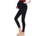 YAHOMI Womens Ladies Maternity Over Bump Stretchy Adjustable Full Ankle Length Soft Cotton Leggings Size 8 to 20 14 Black