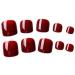 24Pcs French False Toenail with Glue Short Press on Toenails Artificial Toe Nails for Women Pedicure Art - Buy Online on GoSupps.com