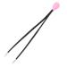 BrushesNail Tweezers Double Sided Nail Art Sticker Silicone Press Rhinestone Picker Nippers Black