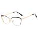 kachawoo Blue Light Blocking Glasses Retro Women Metal Eyeglasses Frame Cat Eye Anti Blue Light Computer Glasses Black Gold Frame