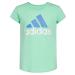adidas Girls' Big Short Sleeve Cotton BoS Essential Tee, Easy Green, S (7/8)