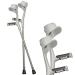 Forearm Crutches(2 Units) Lightweight Arm Cuff Crutch Ergonomic Adjustable Aluminum Crutches Great for Travel or Work (Color : Silver) Prosperous