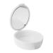 Aeyistry Retainer Case with Mirror Orthodontic Dental Retainer Box Mouth Guard Case(White)