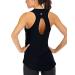 ICTIVE Yoga Tops for Women Loose fit Workout Tank Tops for Women Backless Sleeveless Keyhole Open Back Muscle Tank Large Black