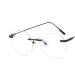 Fuqinqingoz borderless reading glasses glare-free computer reader HD oversized flat light mirror anti-blue light glasses (color: black size: +200) +200 black