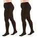 Truform 20-30 mmHg Compression Pantyhose Plus Size Women's Support Tights Hosiery Black Medium (Pack of 2) Black Medium (1 Pair) (Pack of 2)
