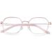Shop Anti Eyestrain Blue Light Blocking Readers - Pink +0.00 Sturdy Reading Glasses for Comfort - Buy Online on GoSupps.com