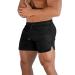 FLYFIREFLY Men's Gym Workout Shorts Running Lightweight Athletic Short Pants Bodybuilding Training Medium Black