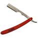 Stainless Steel Professional Barber Straight Edge Razor with 100 Lord Single Edge Blades - Red | Premium Shaving Tool for Men - Buy Online on GoSupps.com