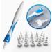 Q Grips Spiral Earwax Removal Tool Kit - Reusable & Safe Ear Cleaner with 16 Soft Heads - For Adults & Kids (Light Blue) - Buy Online on GoSupps.com