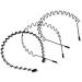 3 Pack Metal Hair Band - Non-Slip and Durable Wavy Headband - Metal Headbands for Women and Men - Black Metal Spring Wavy Hairband - Hair Hoop for Outdoor Sports Weddings and Daily Wear black 3 - Buy Online on GoSupps.com