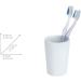 WENKO Coni White Toothbrush Tumbler - Ceramic Toothbrush Holder for Toothbrush & Toothpaste | 7.5 x 10.7 x 7.5 cm - Shop Internationally - Buy Online on GoSupps.com