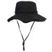 Phaiy Bucket Hat Wide Brim UV Protection Sun Hat Boonie Hats Fishing Hiking Safari Outdoor Hats for Men and Women Black One Size