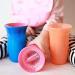 Nuby No Spill Edge 360 10 oz Cup with Silicone Rim 2 Pack - Green/Aqua - Buy Online on GoSupps.com