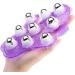 Uqmiqura Palm Shaped Massage Glove - Body Massager with 9 360-Degree Scooters & Metal Roller Ball for Stress Relief (Purple) - Buy Online on GoSupps.com