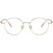 Blue Light Blocking Reading Glasses +3.50 - Designer Round Flat Light Mirror in Rose Gold - Clear Vision for Computer Use - Buy Online on GoSupps.com