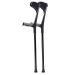 Canes Crutches Adults Forearm Crutches Lightweight Arm Cuff Crutch Non Skid Replaceable Rubber Tips Double Adjustable Crutches Silve (Black Pair) Lucky Star
