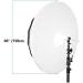 HappyGo 60 Inch Parabolic Umbrella Front Diffuser Cover - Black/Silver Reflective Lighting Umbrella Soft Light Cloth - Buy Online on GoSupps.com